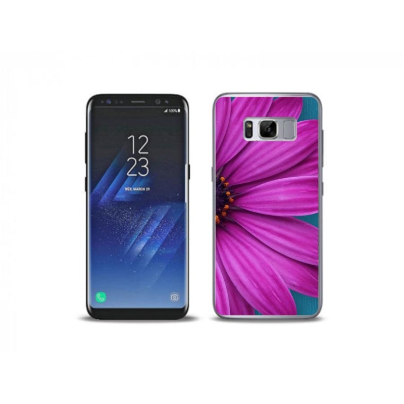 Gél tok mmCase Samsung Galaxy S8 Plus készülékhez - lila százszorszép