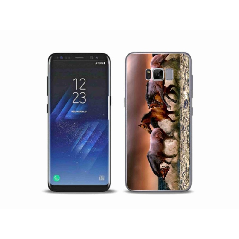 Gél tok mmCase a mobil Samsung Galaxy S8 Plus készülékhez - lovak 1
