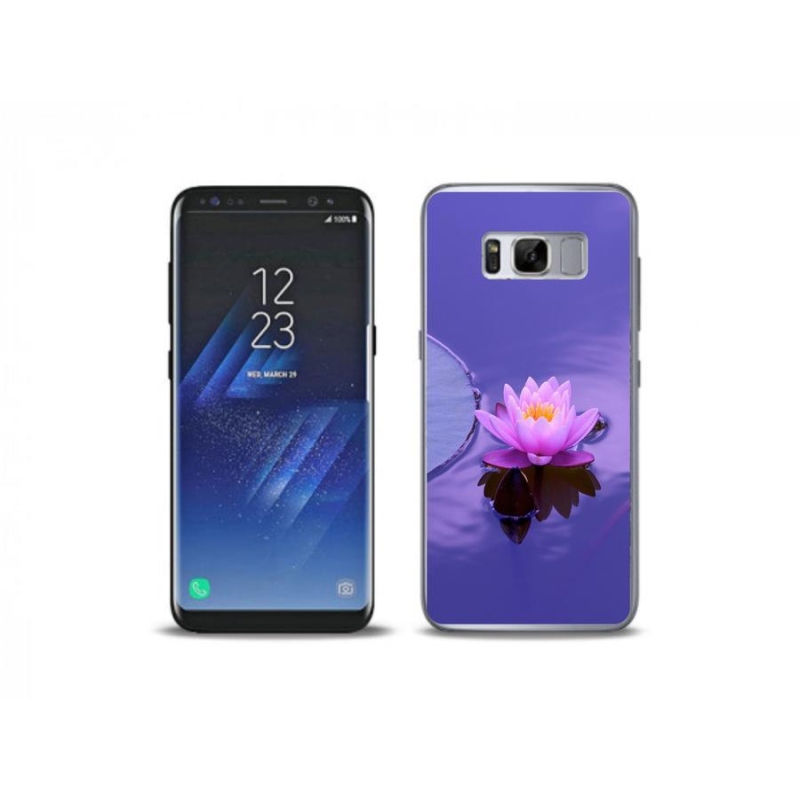 Gél tok mmCase mobiltelefonhoz Samsung Galaxy S8 Plus - virág a felületen
