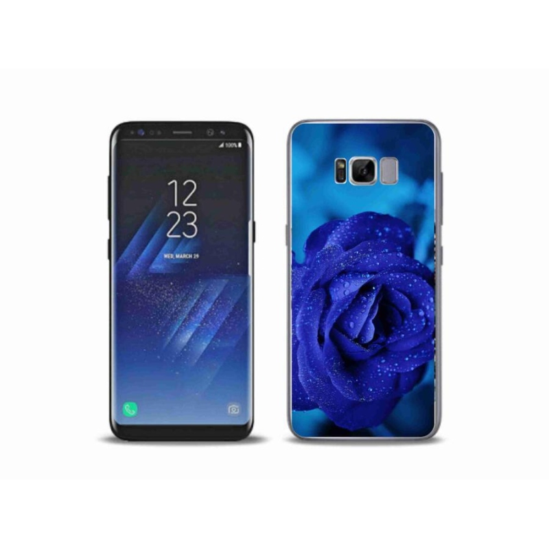 Gél tok mmCase Samsung Galaxy S8 Plus készülékhez - kék rózsa