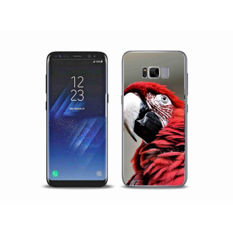 Gél tok mmCase Samsung Galaxy S8 Plus készülékhez - papagáj ara piros