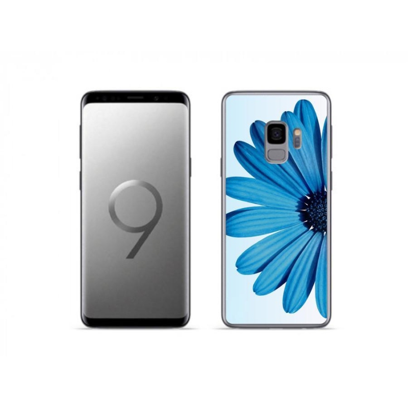 Zselés tok mmCase Samsung Galaxy S9 készülékhez - kék margaréta