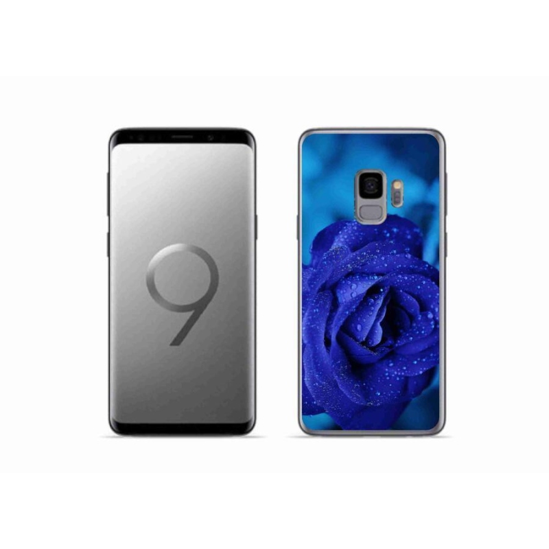 Gél tok mmCase Samsung Galaxy S9 készülékhez - kék rózsa