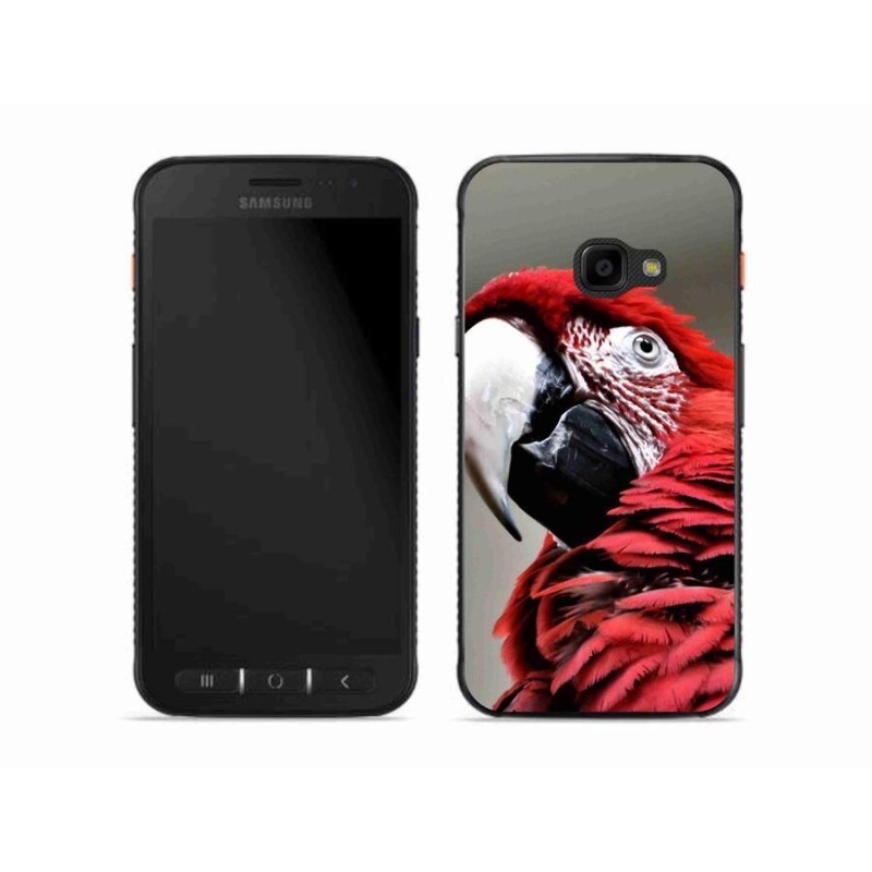 Gél tok mmCase Samsung Galaxy Xcover 4S készülékhez - papagáj ara piros