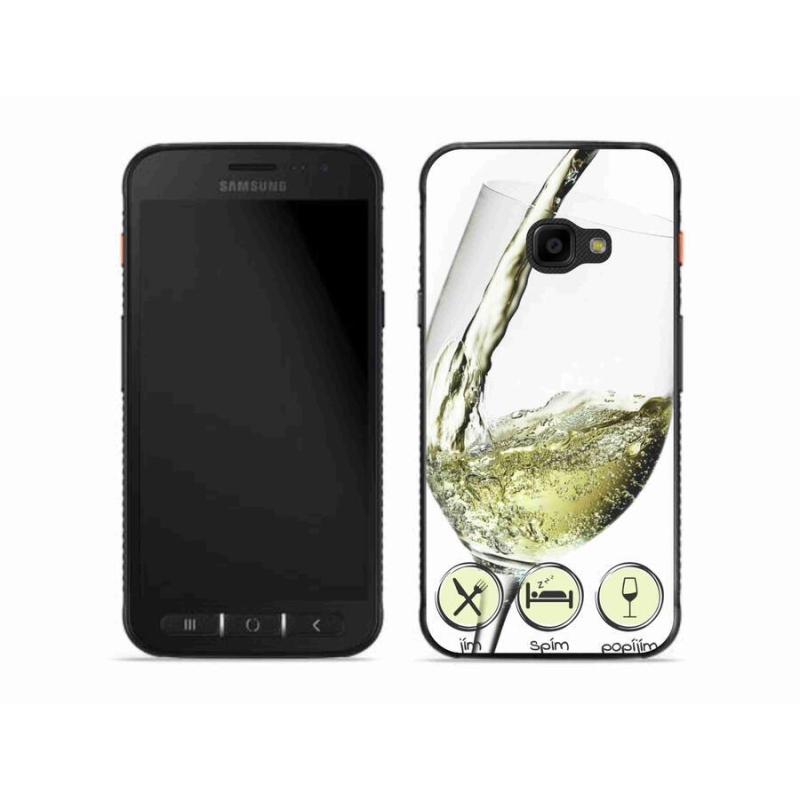 Gél tok mmCase Samsung Galaxy Xcover 4S készülékhez - borospohár fehér