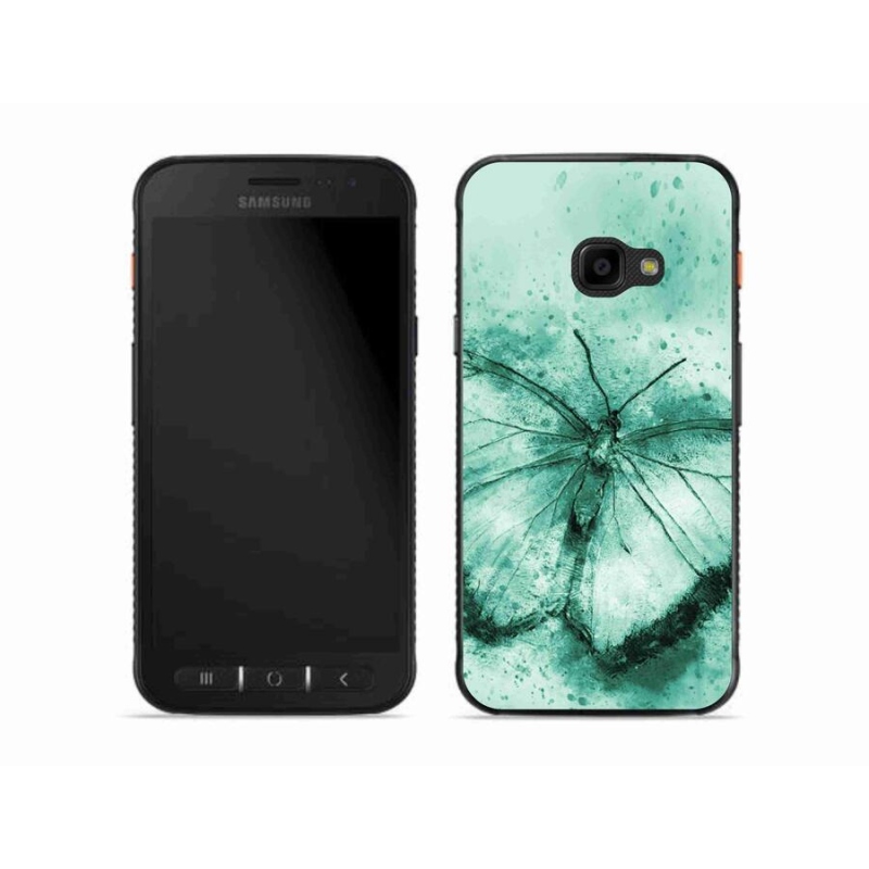 Gél tok mmCase a Samsung Galaxy Xcover 4S készülékhez - zöld pillangó