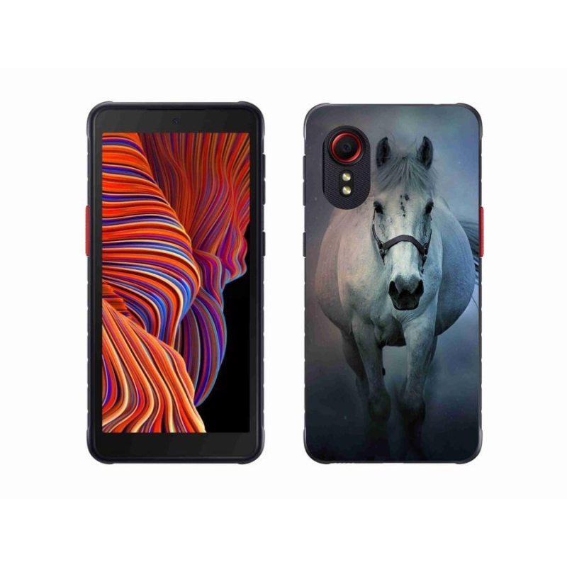 Gél tok mmCase a Samsung Galaxy Xcover 5 készülékhez - futó fehér ló