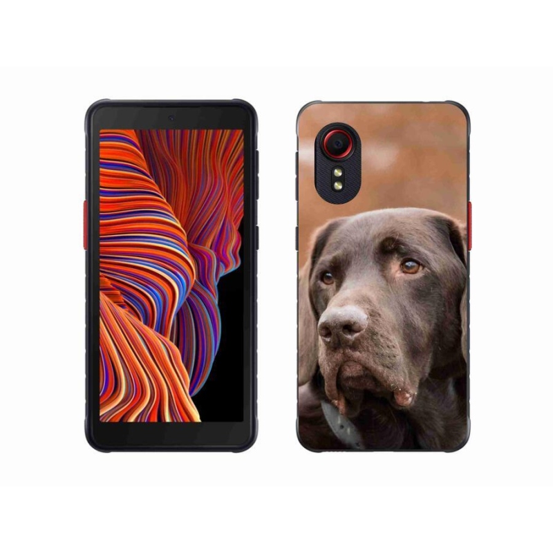 Gél tok mmCase Samsung Galaxy Xcover 5 készülékhez - barna labrador