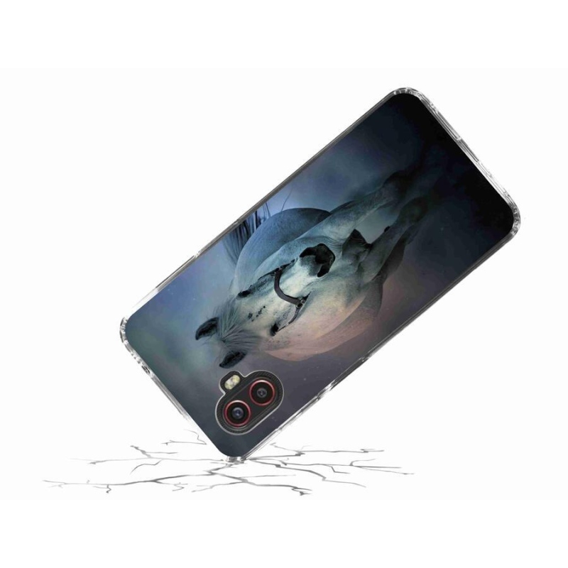 Gél tok mmCase a Samsung Galaxy Xcover 6 Pro készülékhez - futó fehér ló