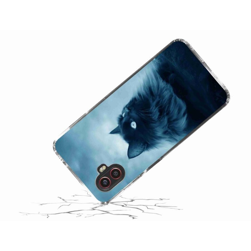 Gél tok mmCase a Samsung Galaxy Xcover 6 Pro készülékhez - fekete macska 1