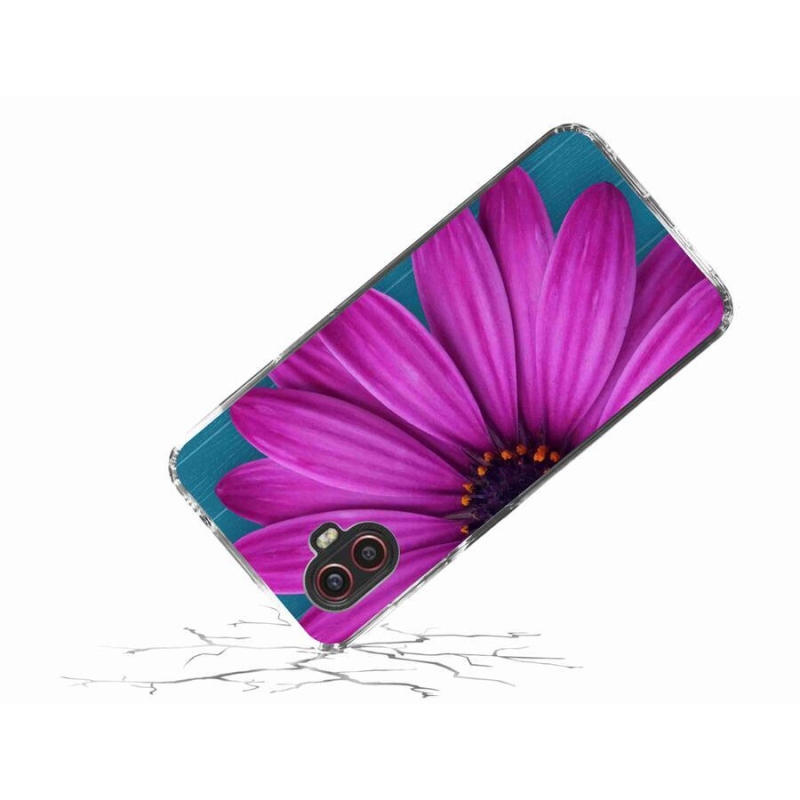 Gél tok mmCase mobiltelefonhoz Samsung Galaxy Xcover 6 Pro - lila százszorszép
