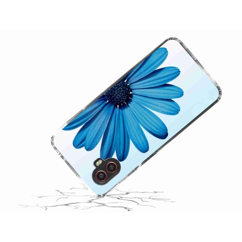 Gél tok mmCase mobiltelefonhoz Samsung Galaxy Xcover 6 Pro - kék margaréta