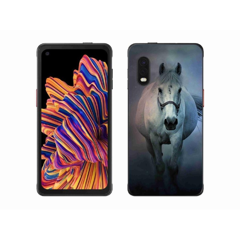 Gél tok mmCase a Samsung Galaxy Xcover Pro készülékhez - futó fehér ló