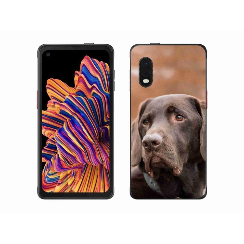Gél tok mmCase Samsung Galaxy Xcover Pro készülékhez - barna labrador