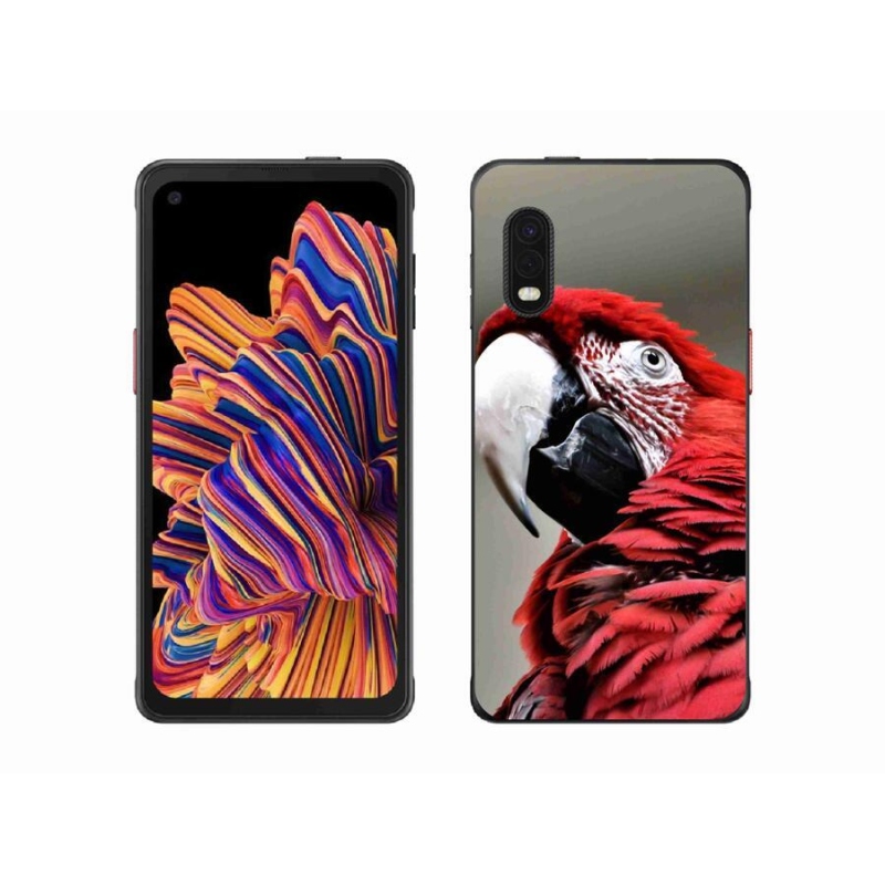 Gél tok mmCase Samsung Galaxy Xcover Pro készülékhez - papagáj ara piros