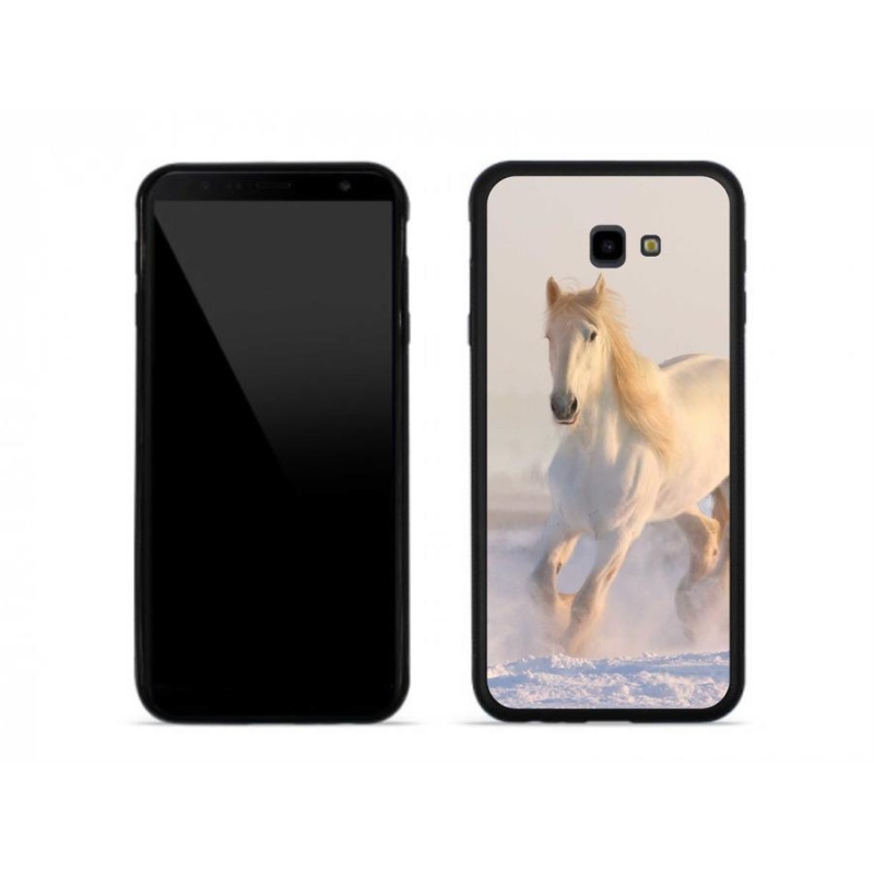 Gél tok mmCase mobiltelefonhoz Samsung J4 Plus - ló a hóban