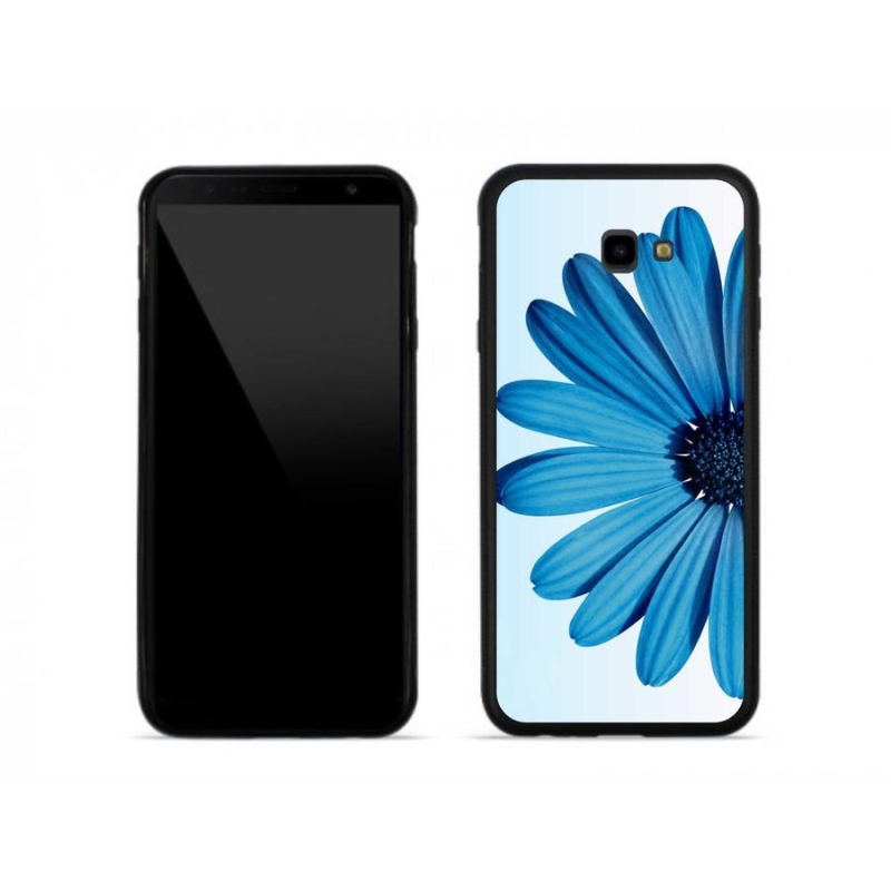 Gél tok mmCase mobiltelefonhoz Samsung J4 Plus - kék margaréta