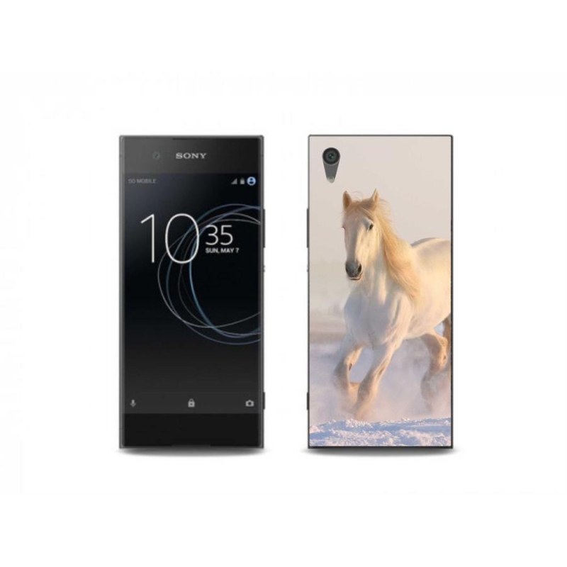 Gél tok mmCase a Sony Xperia XA1 Plus készülékhez - ló a hóban
