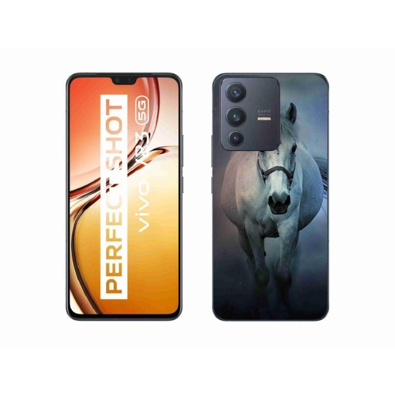 Gél tok mmCase a Vivo V23 5G-hez - futó fehér ló