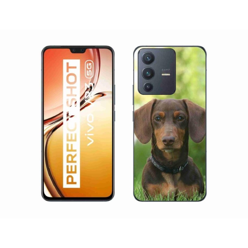 Gél tok mmCase a Vivo V23 5G-hez - barna tacskó