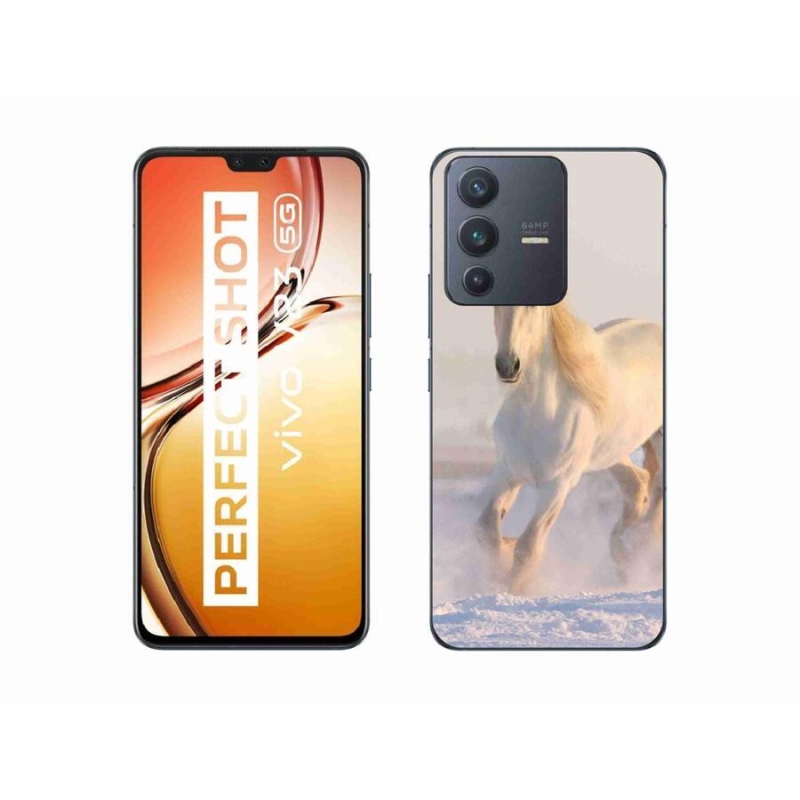 Gél tok mmCase a Vivo V23 5G számára - ló a hóban