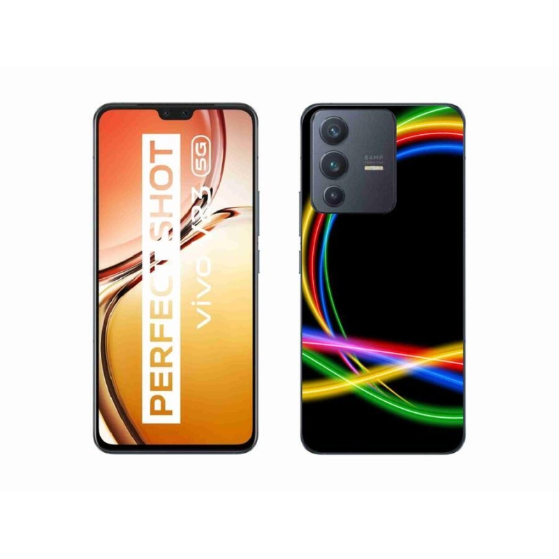 Gél tok mmCase a Vivo V23 5G készülékhez - neon körök