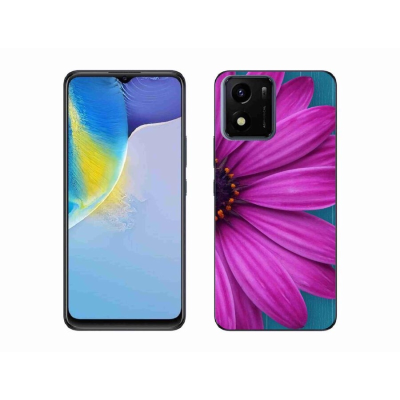 Gél tok mmCase mobiltelefonhoz Vivo Y01 - lila margaréta