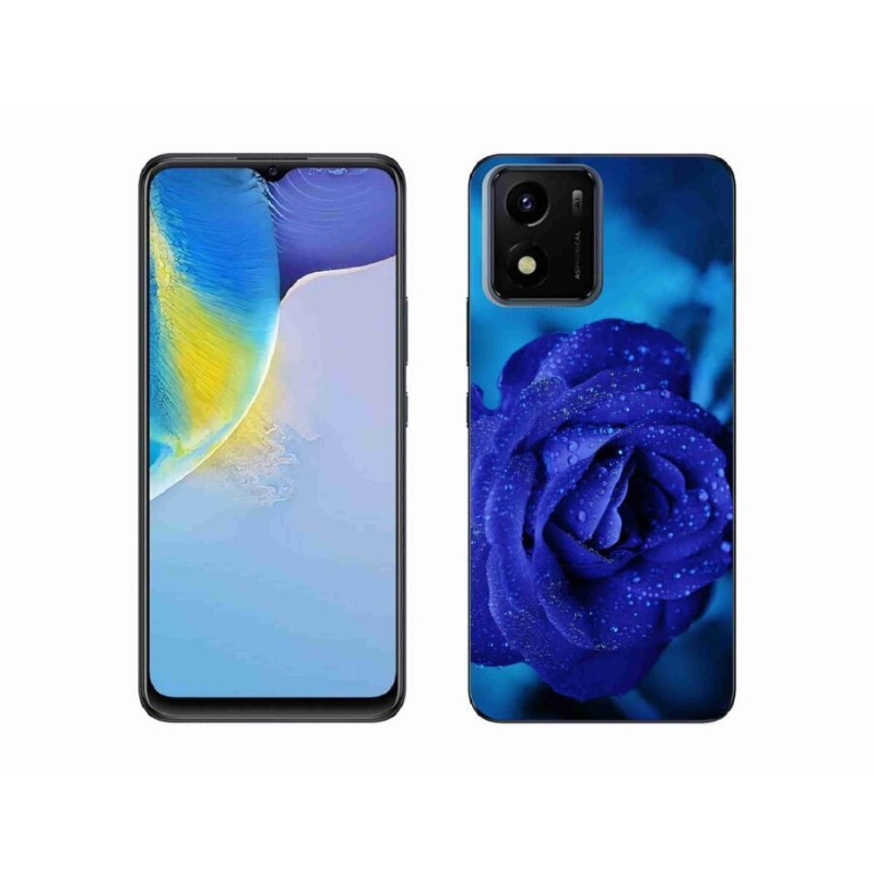 Gél tok mmCase mobiltelefonhoz Vivo Y01 - kék rózsa