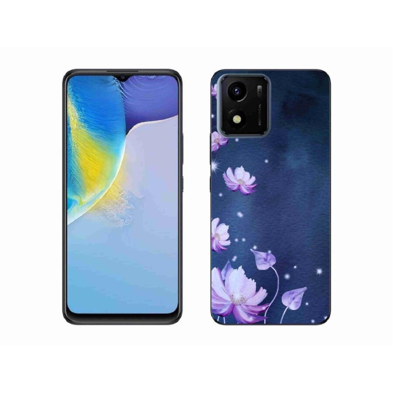 Gél tok mmCase mobiltelefonhoz Vivo Y01 - hulló virágok