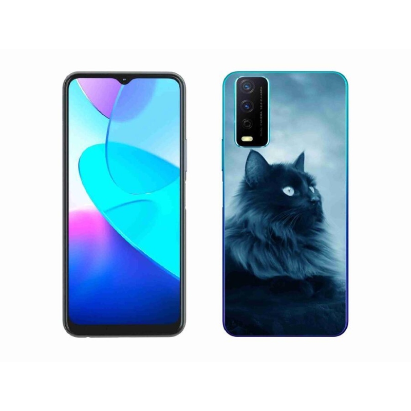 Gél tok mmCase a Vivo Y11s/Y20s modellhez - fekete cat 1