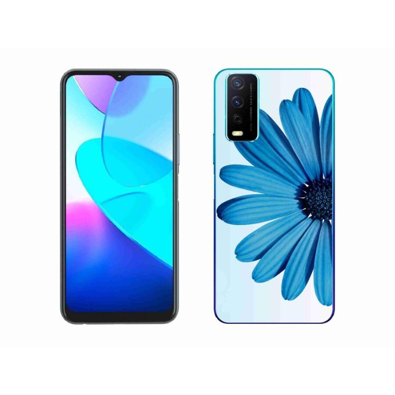 Gél tok mmCase Vivo Y11s/Y20s készülékhez - kék margaréta