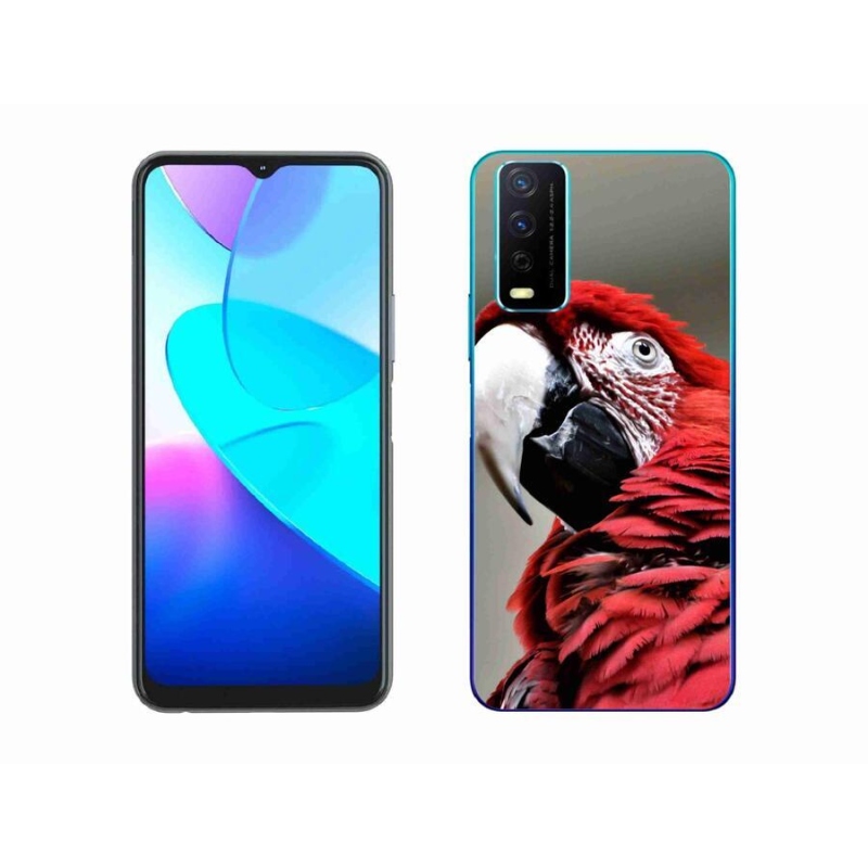 Gél tok mmCase a Vivo Y11s/Y20s készülékhez - papagáj ara piros