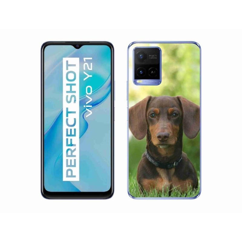 Gél tok mmCase a Vivo Y21/Y21s/Y33s készülékhez - barna tacskó