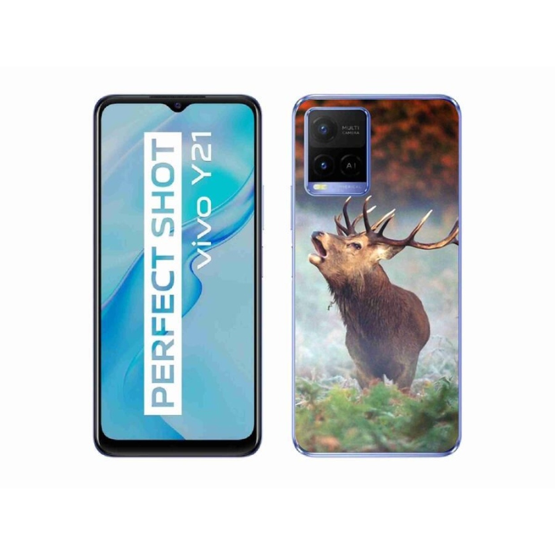 Gél tok mmCase mobiltelefonhoz Vivo Y21/Y21s/Y33s - szarvas 2