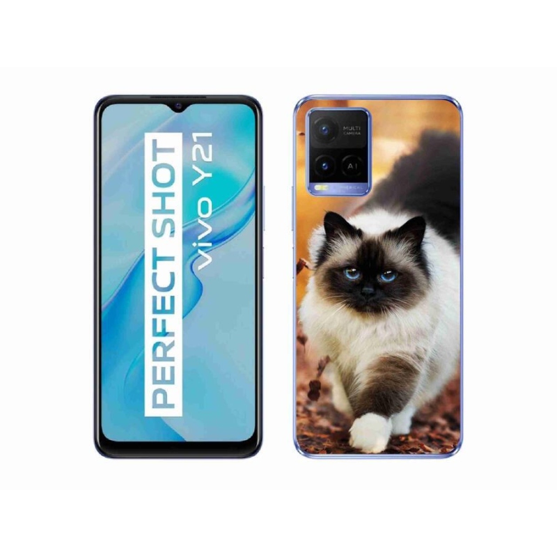 Gél tok mmCase a Vivo Y21/Y21s/Y33s készülékhez - macska