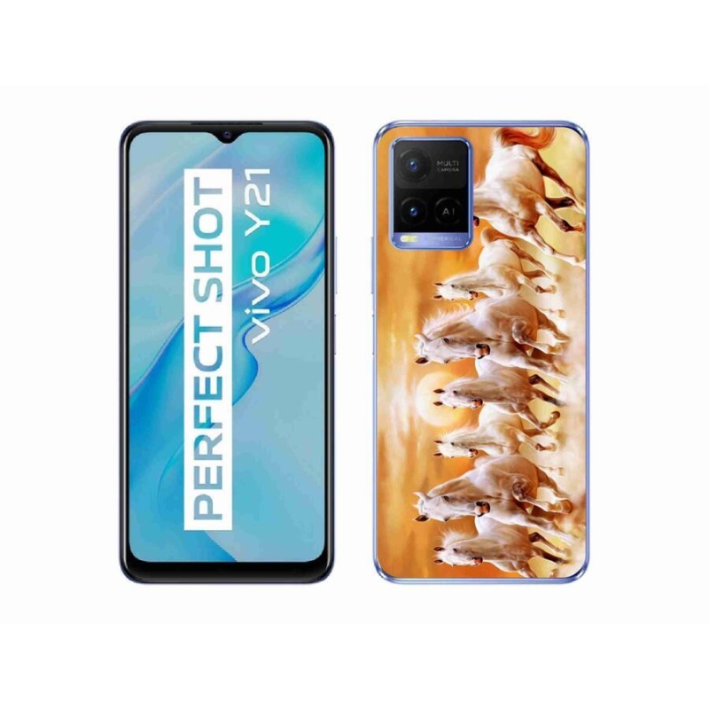 Gél tok mmCase a Vivo Y21/Y21s/Y33s készülékhez - lovak 2