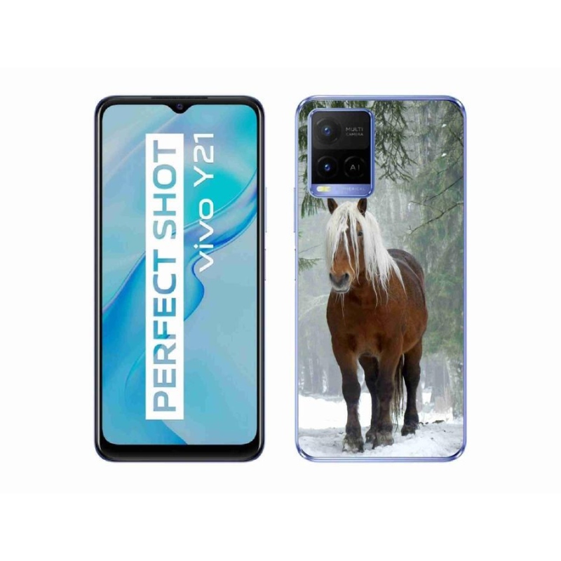 Gél tok mmCase a Vivo Y21/Y21s/Y33s készülékhez - ló az erdőben