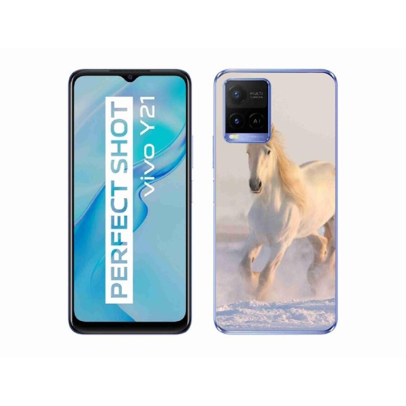 Gél tok mmCase a Vivo Y21/Y21s/Y33s készülékhez - ló a hóban