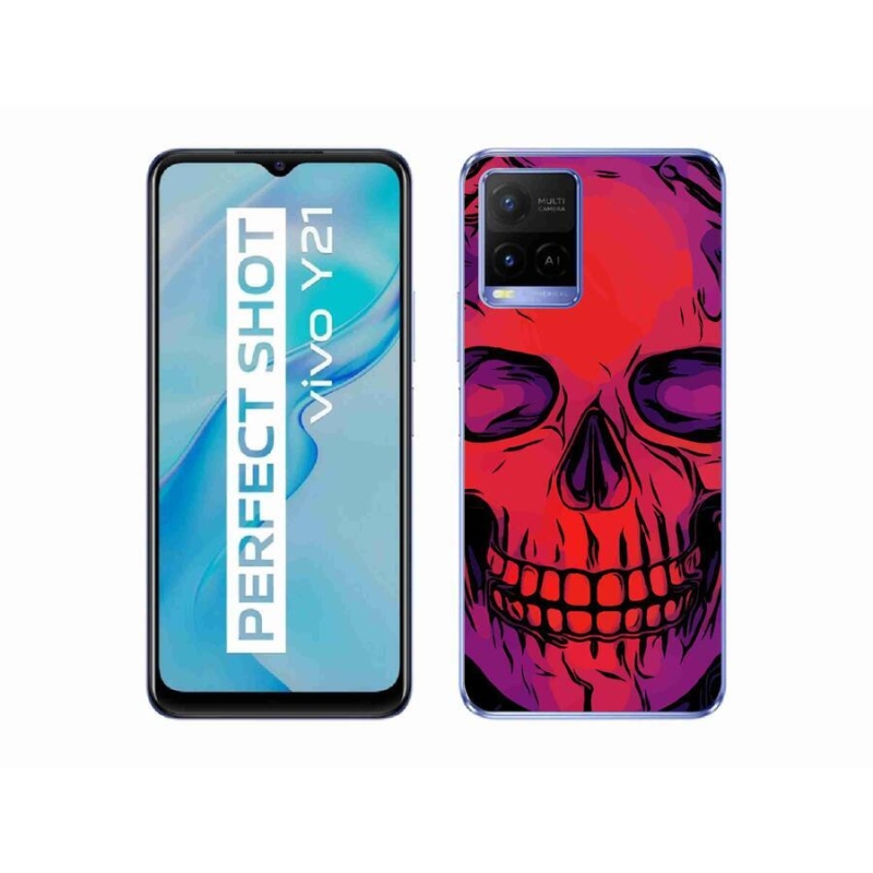 Gél tok mmCase a Vivo Y21/Y21s/Y33s készülékhez - koponya