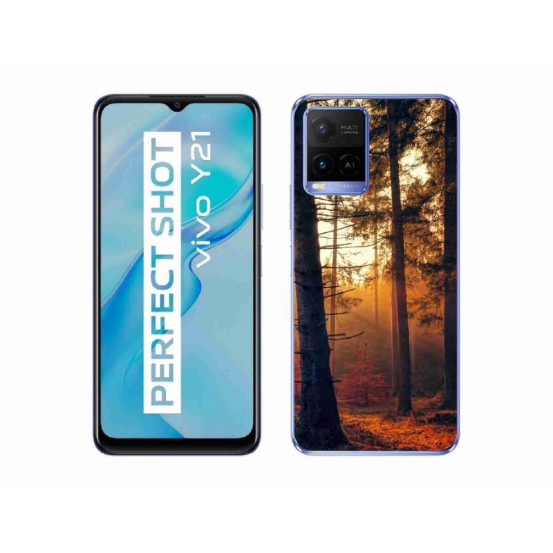 Gél tok mmCase a Vivo Y21/Y21s/Y33s modellhez - erdő