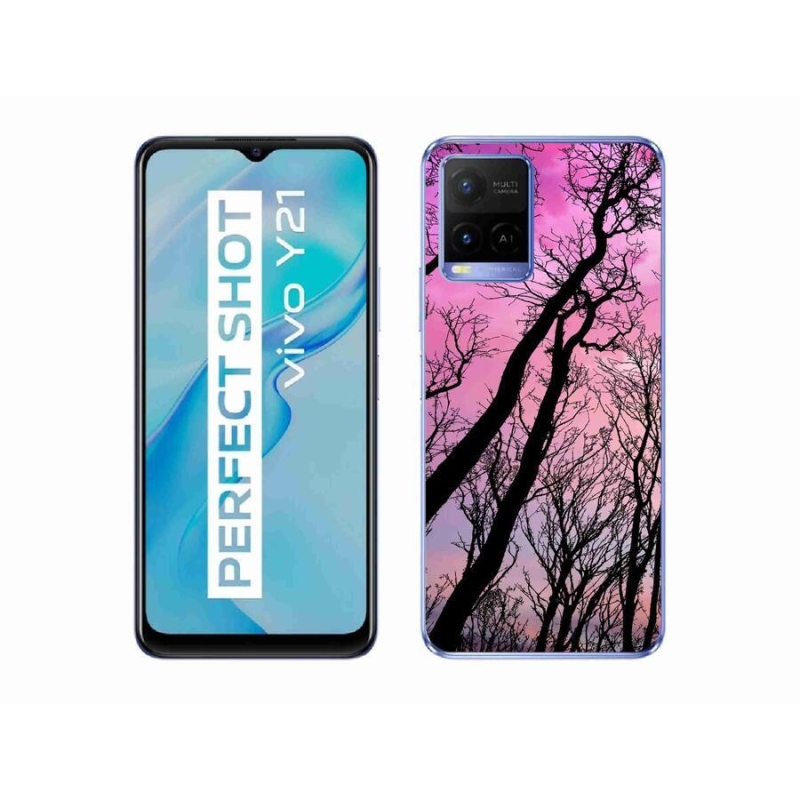 Gél tok mmCase mobiltelefonhoz Vivo Y21/Y21s/Y33s - kidőlt fák