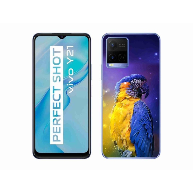 Gél tok mmCase mobiltelefonhoz Vivo Y21/Y21s/Y33s - papagáj ara 1
