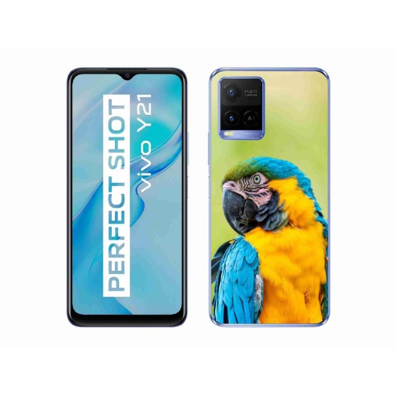 Gél tok mmCase a Vivo Y21/Y21s/Y33s készülékhez - parrot ara 2