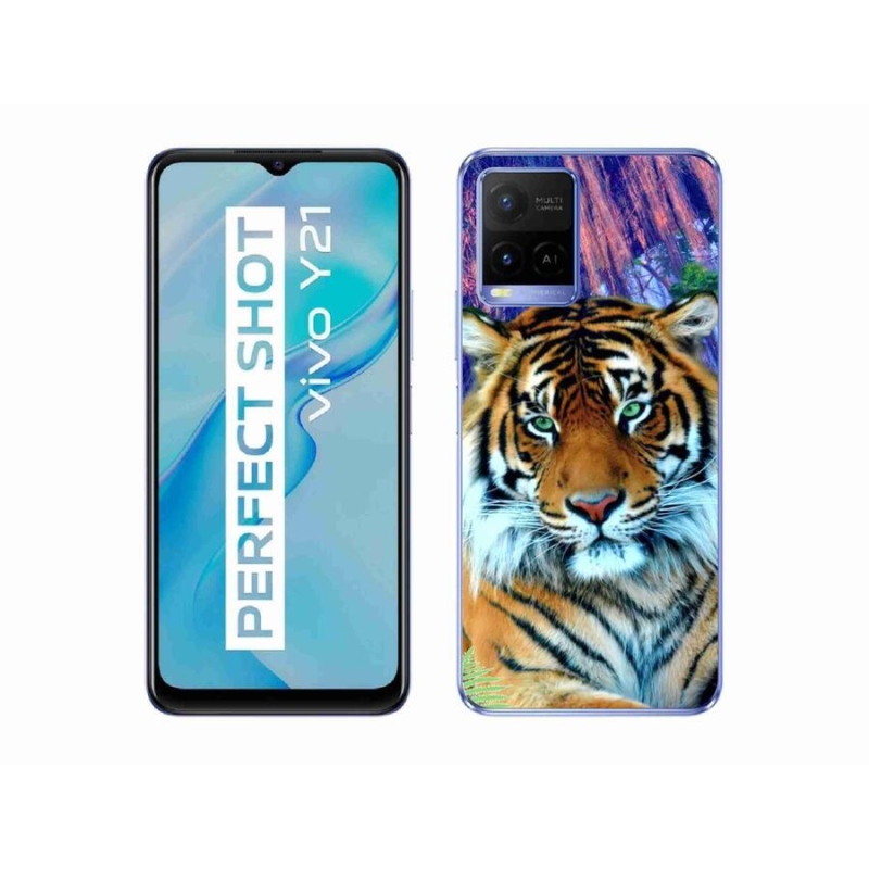 Gél tok mmCase a Vivo Y21/Y21s/Y33s modellhez - tigris
