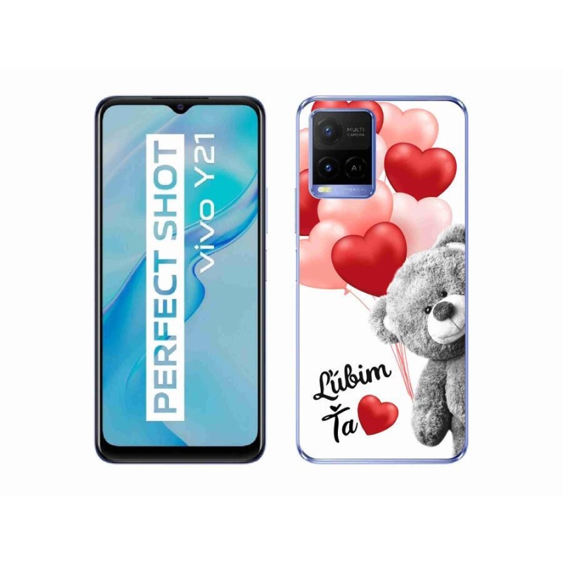 Gél tok mmCase mobiltelefonhoz Vivo Y21/Y21s/Y33s - I love you en