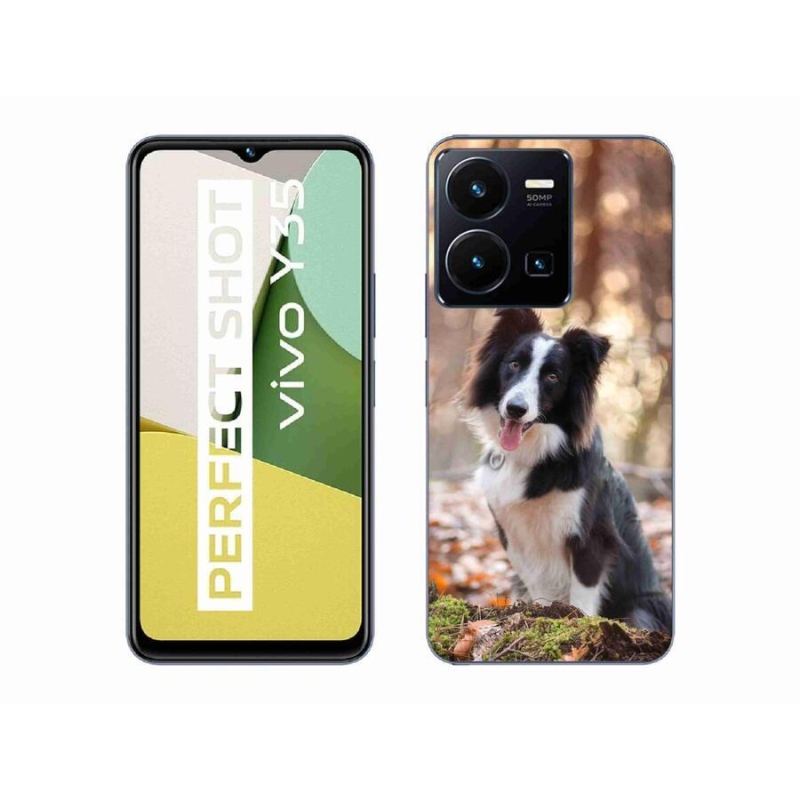 Gél tok mmCase mobiltelefonhoz Vivo Y35 - border colie 1