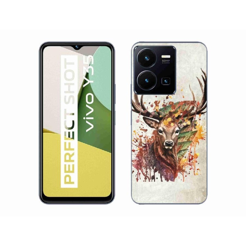 Gél tok mmCase mobil Vivo Y35 - szarvas 1