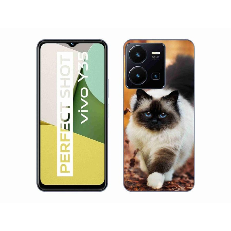 Gél tok mmCase mobiltelefonhoz Vivo Y35 - cat