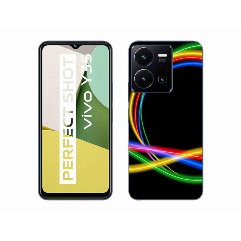 Gél tok mmCase a mobil Vivo Y35 - neon körökhöz
