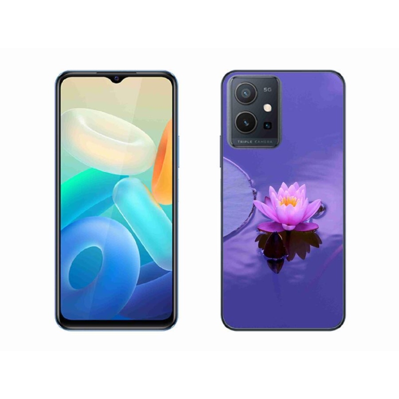 Gél tok mmCase a Vivo Y55 5G-hez - virág a felületen